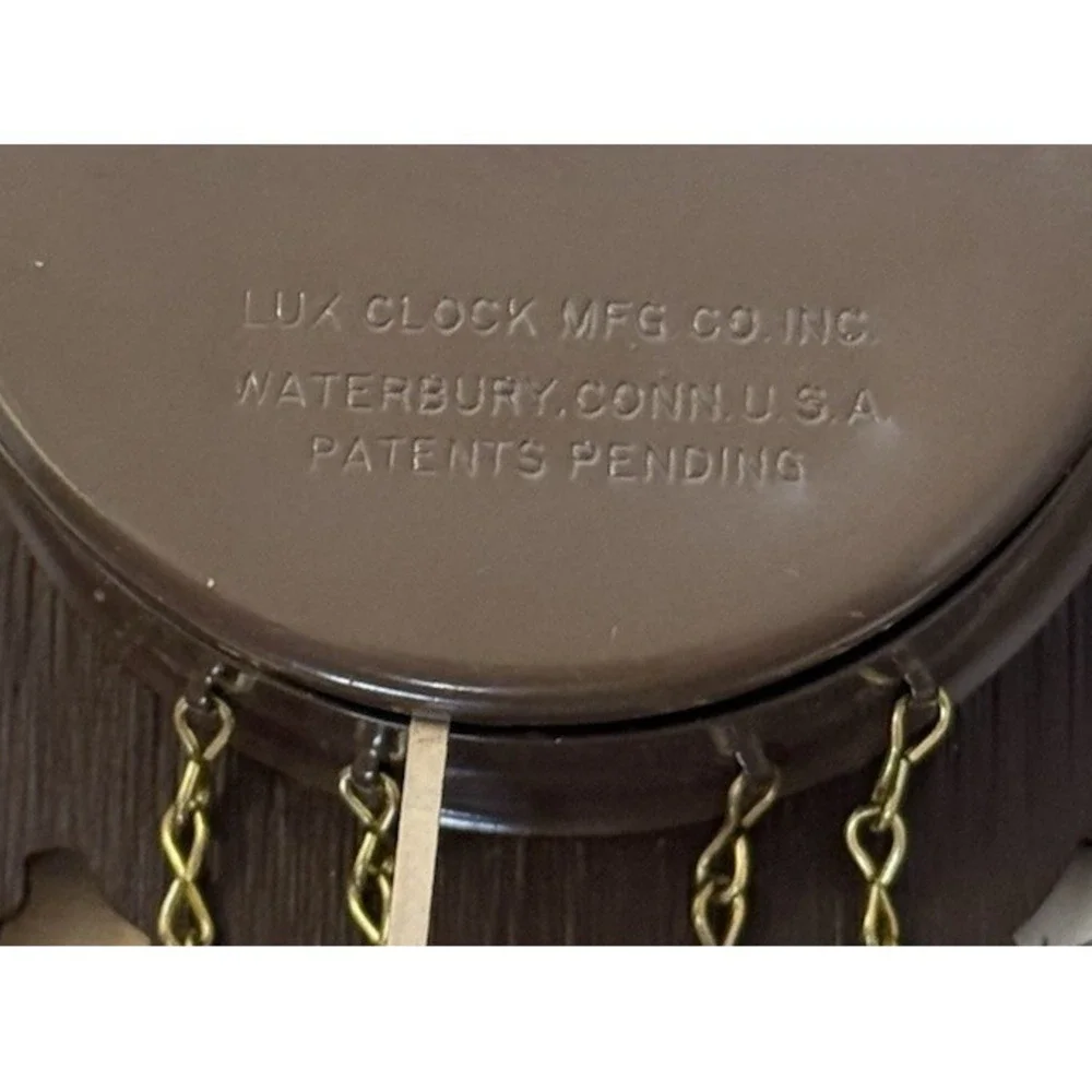 VTG MINT Lux Clock Mfg Co TESTED WORKS Mini Faux-Cuckoo Wall Clock Deer Orig Box